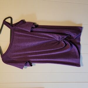 Purple cold-shoulder tee size L
